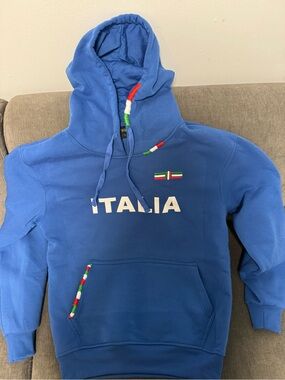 Italia Blue Pullover Hoodie